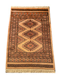 25101- Jaldar Hand-knotted/Handmade Pakistani Rug/Carpet Traditional Authentic/Size: 3'0" x 2'1"/91cm x 64cm