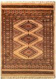 25101- Jaldar Hand-knotted/Handmade Pakistani Rug/Carpet Traditional Authentic/Size: 3'0" x 2'1"/91cm x 64cm
