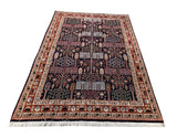 22586-Kashan-Semi Antique/ Hand-Knotted/Handmade Persian Rug/Carpet Traditional/Authentic/Size: 9'9" x 6'9"