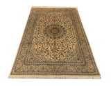 11813 - Ghom Persian Hand-knotted/Persian Authentic/Traditional Carpet/Rug Silk-made Signed-piece/ Size: 6'8" x 4'7"