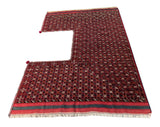 15135- AntiqueTurkmen Hand-knotted/Handmade Persian Rug/Carpet Tribal/Nomadic Authentic/ Size: 9'2''x 6'3''/ 279cm x 191cm