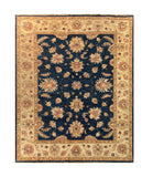 19218-Chobi Ziegler Hand-Knotted/Handmade Afghan Rug/Carpet Tribal/Nomadic Authentic/ Size: 6'6''x 5'4''/ 241cm x 201cm