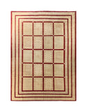 19112-Chobi Ziegler Hand-Knotted/Handmade Afghan Rug/Carpet Tribal/Nomadic Authentic/ Size: 9'5''x 6'8''/ 287cm x 211cm