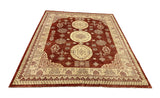 19235-Royal Chobi Ziegler Hand-Knotted/Handmade Afghan Rug/Carpet Tribal/Nomadic Authentic/ Size: 9'7''x 8'2''/ 292cm x 249cm
