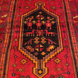 25659-Hamadan Hand-Knotted/Handmade Persian Rug/Carpet Traditional Authentic/ Size: 7'3" x 4'11"/221cm x 150cm
