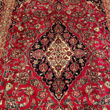 25582-Kashan Hand-Knotted/Handmade Persian Rug/Carpet Traditional/Authentic/Size: 9'6" x 6'7"/290cm x 201cm