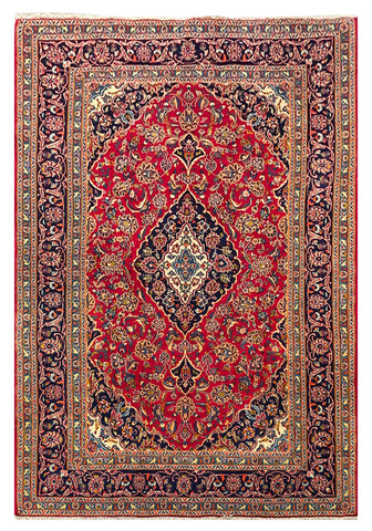 25580-Kashan Hand-Knotted/Handmade Persian Rug/Carpet Traditional/Authentic/Size: 9'9" x 6'6"/297cm x 198cm