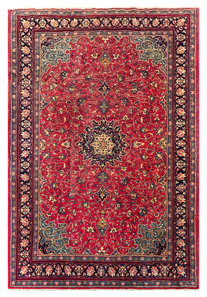 25564-Sarough Hand-Knotted/Handmade Persian Rug/Carpet Traditional/Authentic/ Size: 10'2" x 6'11"/310cm x 211cm
