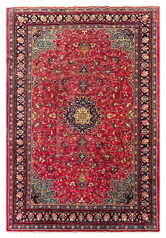 25564-Sarough Hand-Knotted/Handmade Persian Rug/Carpet Traditional/Authentic/ Size: 10'2" x 6'11"/310cm x 211cm