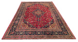 25624-Mashad Hand-Knotted/Handmade Persian Rug/Carpet Traditional Authentic/ Size: 9'10" x 6'8"/300cm x 203cm