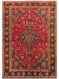 25561-Mashad Hand-Knotted/Handmade Persian Rug/Carpet Traditional Authentic/ Size: 9'4" x 6'8"/284cm x 203cm