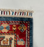 25004- Chobi Ziegler Afghan Hand-Knotted Carpet/Rug/Contemporary/Traditional/Size: 11'9" x 9'2"/358cm x 279cm