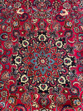 25773-Mashad Hand-Knotted/Handmade Persian Rug/Carpet Traditional Authentic/ Size: 9'3" x 6'4"/282cm x 193cm