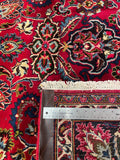 25773-Mashad Hand-Knotted/Handmade Persian Rug/Carpet Traditional Authentic/ Size: 9'3" x 6'4"/282cm x 193cm