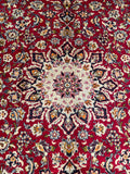 25785- Isfahan Persian Hand-Knotted Authentic/Traditional Carpet/wool pile/cotton base/Rug / Size: 10'9" x 7'0"/328cm x 213cm