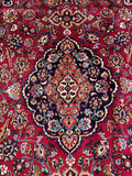 25753-Mashad Hand-Knotted/Handmade Persian Rug/Carpet Traditional Authentic/ Size: 9'9" x 6'5"/297cm x 196cm