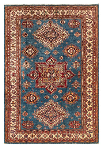 25850-Royal Kazak Hand-Knotted/Handmade Afghan Rug/Carpet Tribal/Nomadic Authentic/ Size/: 10'0" x 6'8"/305cm x 203cm