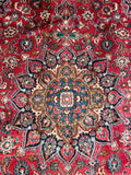 25759-Mashad Hand-Knotted/Handmade Persian Rug/Carpet Traditional Authentic/ Size: 9'5" x 6'6"/287cm x 198cm