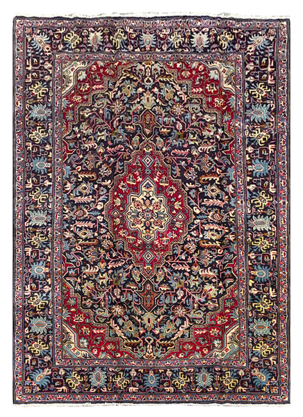 25747-Kashan Hand-Knotted/Handmade Persian Rug/Carpet Traditional/Authentic/Size: 9'8" x 6'8"/295cm x 203cm