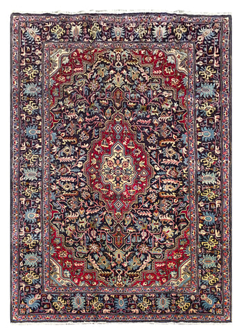 25747-Kashan Hand-Knotted/Handmade Persian Rug/Carpet Traditional/Authentic/Size: 9'8" x 6'8"/295cm x 203cm
