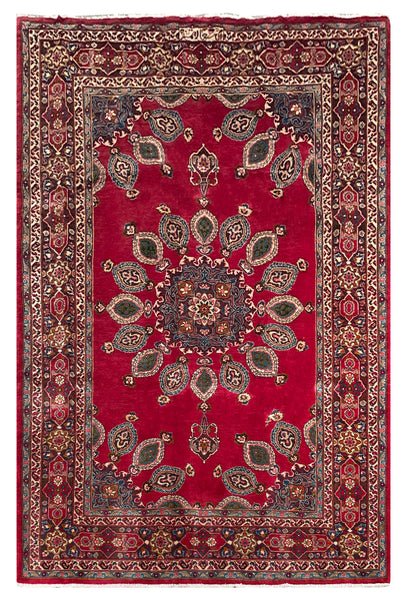 25776-Mashad Hand-Knotted/Handmade Persian Rug/Carpet Traditional Authentic/ Size: 10'0" x 6'5"/305cm x 196cm