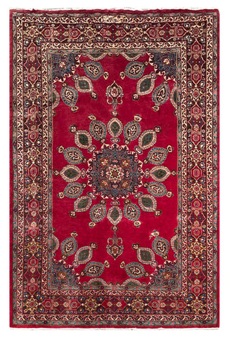 25776-Mashad Hand-Knotted/Handmade Persian Rug/Carpet Traditional Authentic/ Size: 10'0" x 6'5"/305cm x 196cm