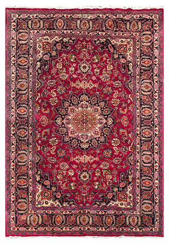 25758-Mashad Hand-Knotted/Handmade Persian Rug/Carpet Traditional Authentic/ Size: 9'7" x 6'6"/292cm x 198cm
