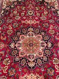 25758-Mashad Hand-Knotted/Handmade Persian Rug/Carpet Traditional Authentic/ Size: 9'7" x 6'6"/292cm x 198cm