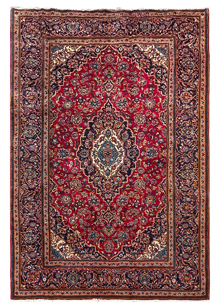 25764-Kashan Hand-Knotted/Handmade Persian Rug/Carpet Traditional/Authentic/Size: 9'10" x 6'7"/300cm x 201cm