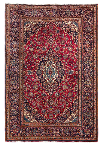 25764-Kashan Hand-Knotted/Handmade Persian Rug/Carpet Traditional/Authentic/Size: 9'10" x 6'7"/300cm x 201cm