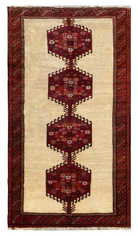 25766-Ghashgai Hand-Knotted/Handmade Persian Rug/Carpet Tribal/Nomadic/Authentic/Size: 9'9" x 5'4"/297cm x 163cm