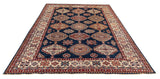 25845-Royal Kazak Hand-Knotted/Handmade Afghan Rug/Carpet Tribal/Nomadic Authentic/ Size: 9'5" x 6'9"/287cm x 206cm