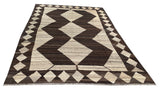 26001- Kelim Hand-Woven/Flat Weaved/Handmade Afghan /Carpet Tribal/Nomadic Authentic/Size: 9'9" x 6'9"/297cm x 206cm