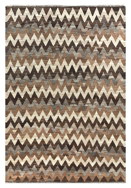 25981- Kelim Hand-Woven/Flat Weaved/Handmade Afghan /Carpet Tribal/Nomadic Authentic/Size: 10'0" x 6'11"/305cm x 211cm