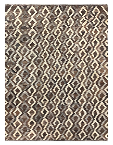 25986- Kelim Hand-Woven/Flat Weaved/Handmade Afghan /Carpet Tribal/Nomadic Authentic/Size: 11'5" x 8'10"/348cm x 269cm