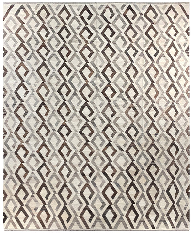 25987- Kelim Hand-Woven/Flat Weaved/Handmade Afghan /Carpet Tribal/Nomadic Authentic/Size: 13'5" x 10'4"/409cm x 315cm