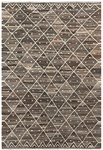 25989- Kelim Hand-Woven/Flat Weaved/Handmade Afghan /Carpet Tribal/Nomadic Authentic/Size: 10'0" x 6'11"/305cm x 211cm