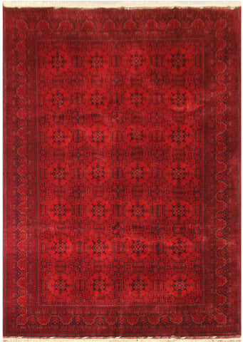23341- Royal Khal Mohammad Hand-Knotted/Handmade Afghan Rug/Carpet/Traditional/Authentic/Size: 10'0" x 6'8"