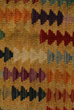 23314 - Kelim Hand-Woven/Flat Weaved/Handmade Afghan Kelim Pillow Cover/Carpet Tribal/Nomadic Authentic/Size: 1'8" x 1'8"