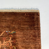 24912-Chobi Ziegler Hand-knotted/Handmade Afghan Rug/Carpet Traditional Authentic / Size: 8'11" x 6'0"/272cm x 183cm