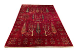 24911-Chobi Ziegler Hand-knotted/Handmade Afghan Rug/Carpet Traditional Authentic / Size: 9'9" x 6'9"/297cm x 206cm