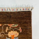 24919-Chobi Ziegler Hand-knotted/Handmade Afghan Rug/Carpet Traditional Authentic / Size: 10'1" x 6'8"/307cm x 203cm