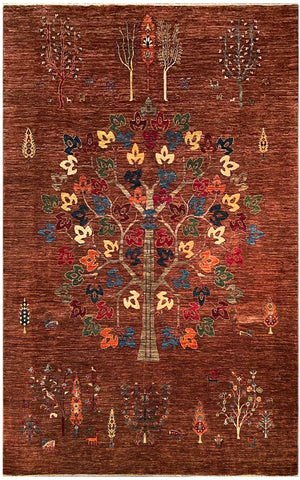 24917-Chobi Ziegler Hand-knotted/Handmade Afghan Rug/Carpet Traditional Authentic / Size: 10'0" x 7'1"/305cm x 216cm