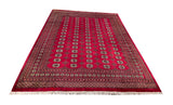 25287-Bokhara Hand-Knotted/Handmade Pakistani Rug/Carpet Tribal/Nomadic Authentic/ Size: 10'10" x 8'4"/330cm x 254cm