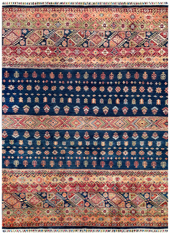 25013- Chobi Ziegler Afghan Hand-Knotted Contemporary/Traditional/Size: 9'3" x 6'8"/282cm x 203cm