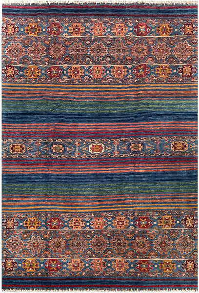 25009- Chobi Ziegler Afghan Hand-Knotted Contemporary/Traditional/Size: 9'10" x 6'6"/300cm x 198cm