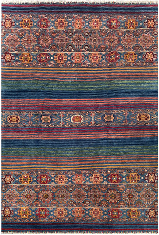 25009- Chobi Ziegler Afghan Hand-Knotted Contemporary/Traditional/Size: 9'10" x 6'6"/300cm x 198cm