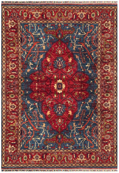 25012- Chobi Ziegler Afghan Hand-Knotted Contemporary/Carpet/Traditional/Size: 10'1" x 6'8"/307cm x 203cm