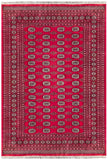 25293-Bokhara Hand-Knotted/Handmade Pakistani Rug/Carpet Tribal/Nomadic Authentic/ Size: 10'1" x 6'7"/307cm x 201cm