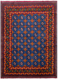 25329- Khal Mohammad Afghan Hand-Knotted Authentic/Traditional/Carpet/Rug/ Size: 6'7" x 4'9"/201cm x 145cm